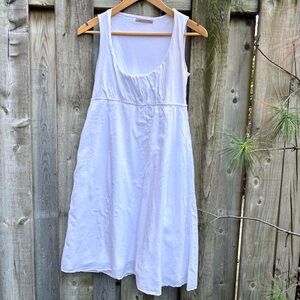 Velvet by Graham & Spencer White Cotton Sleeveless Dress